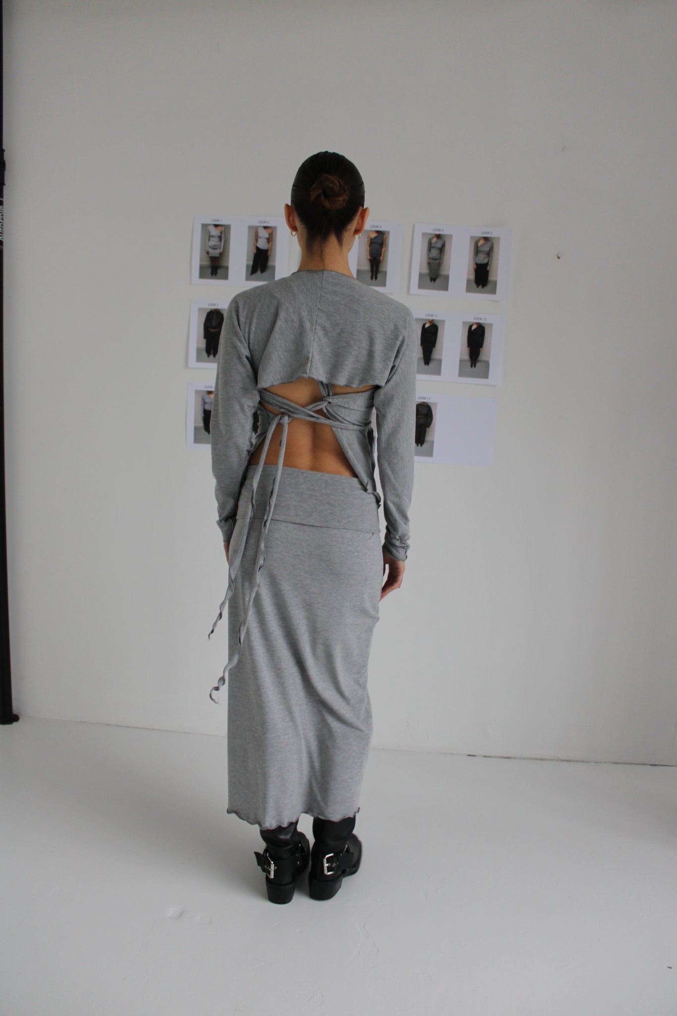 RIO GREY LONG SKIRT
