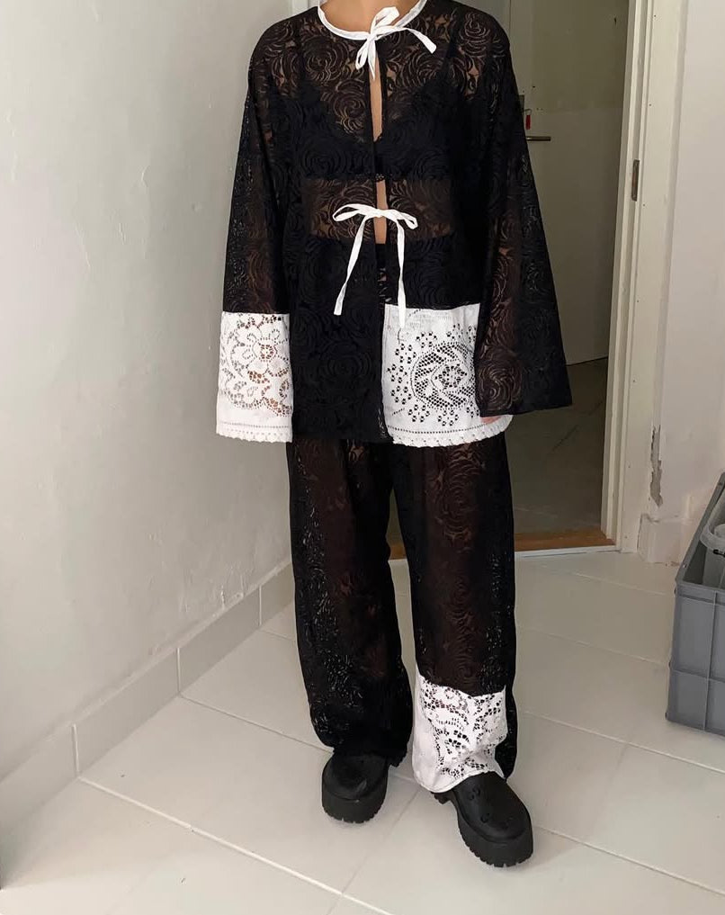 Lace pant sample