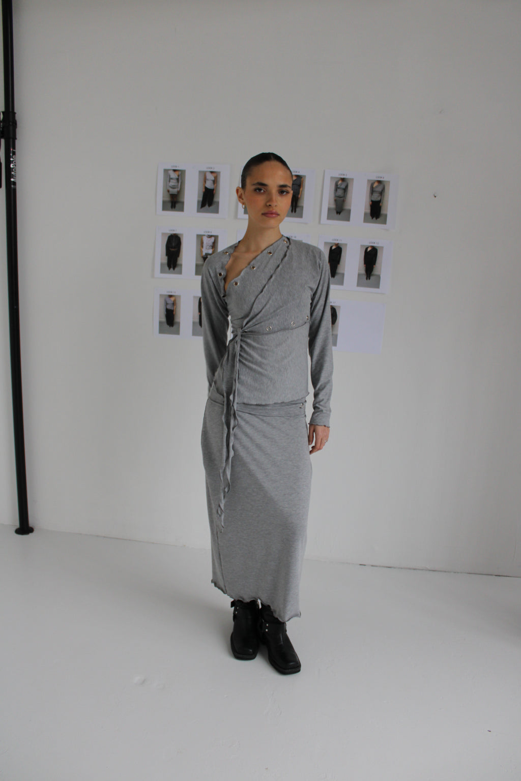 RIO GREY LONG SKIRT