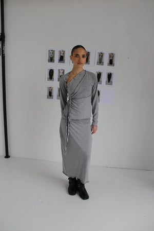 RIO GREY LONG SKIRT