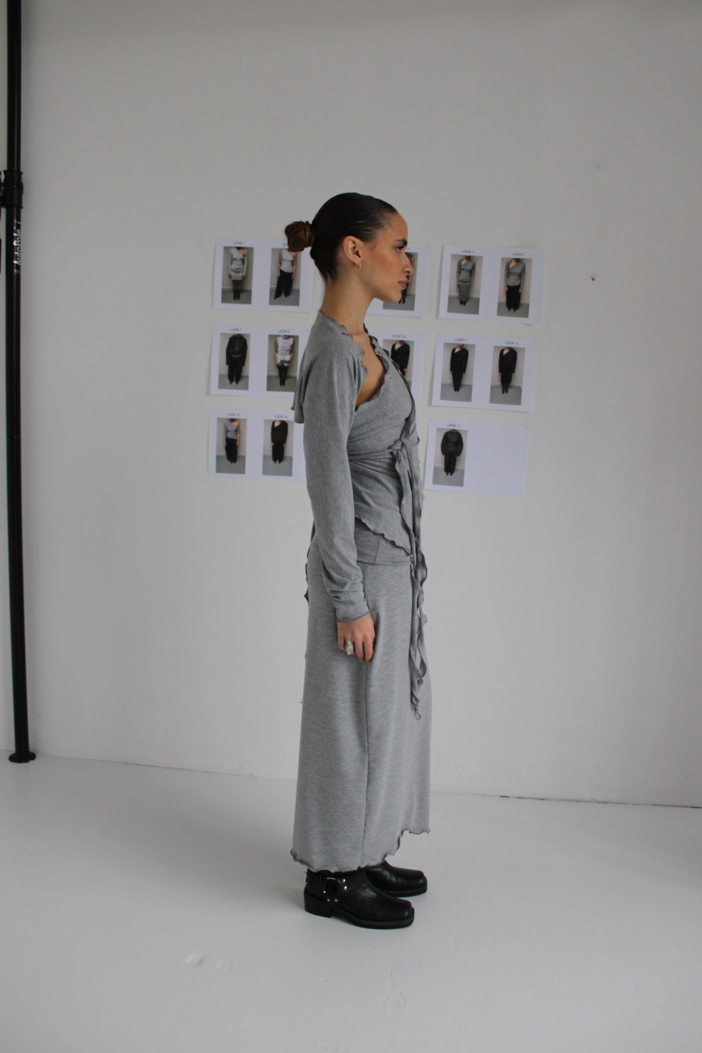RIO GREY LONG SKIRT