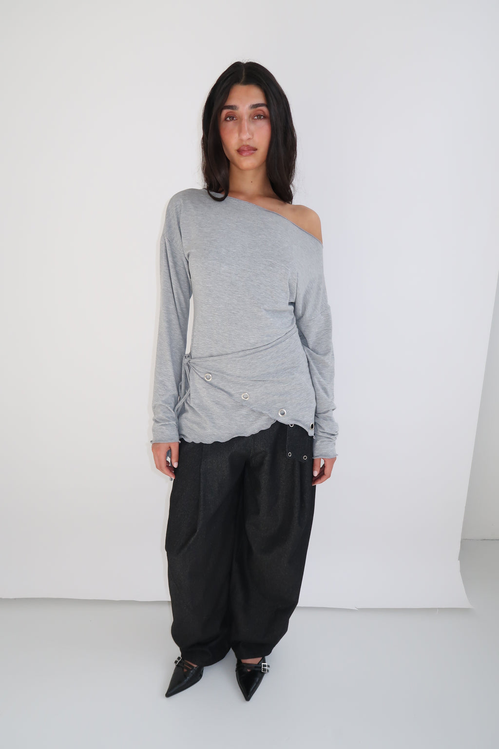 MIO TOP LONG SLEEVE GREY